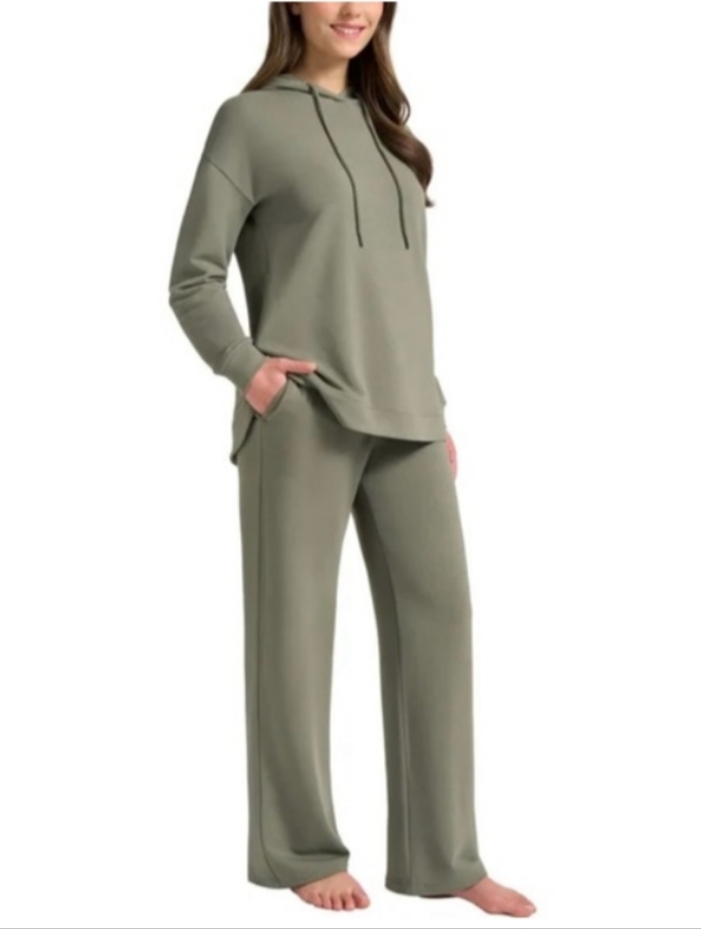 New Max & Mia Sage Green Hoodie Lounge Set Pajamas Size XXL NWT Ultimate Comfort